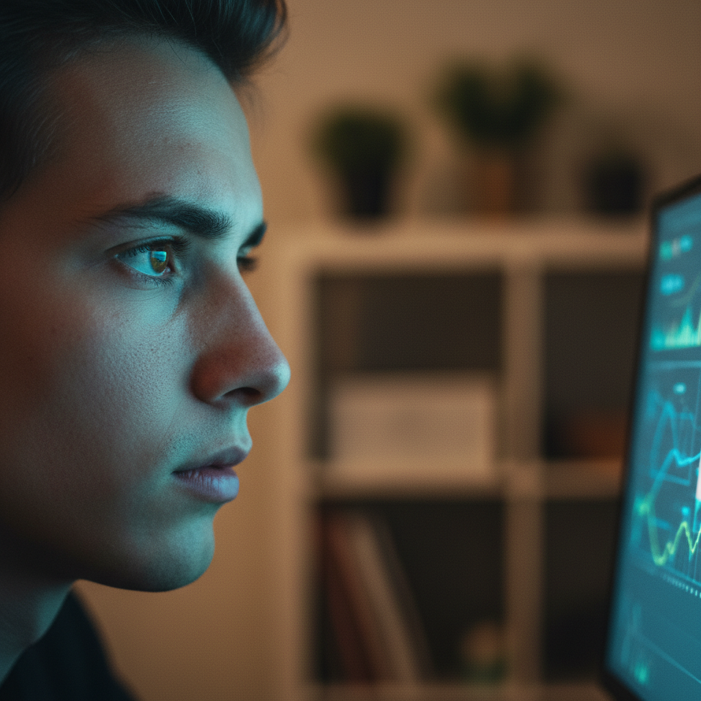 The intersection of human emotion and data analysis during a job interview.