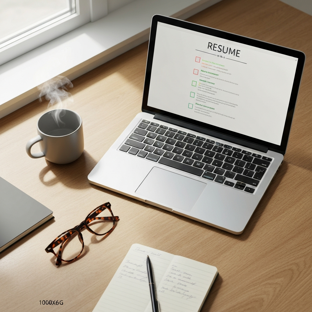 A modern workspace where AI tools help bridge the gap between a resume and recruiter expectations.