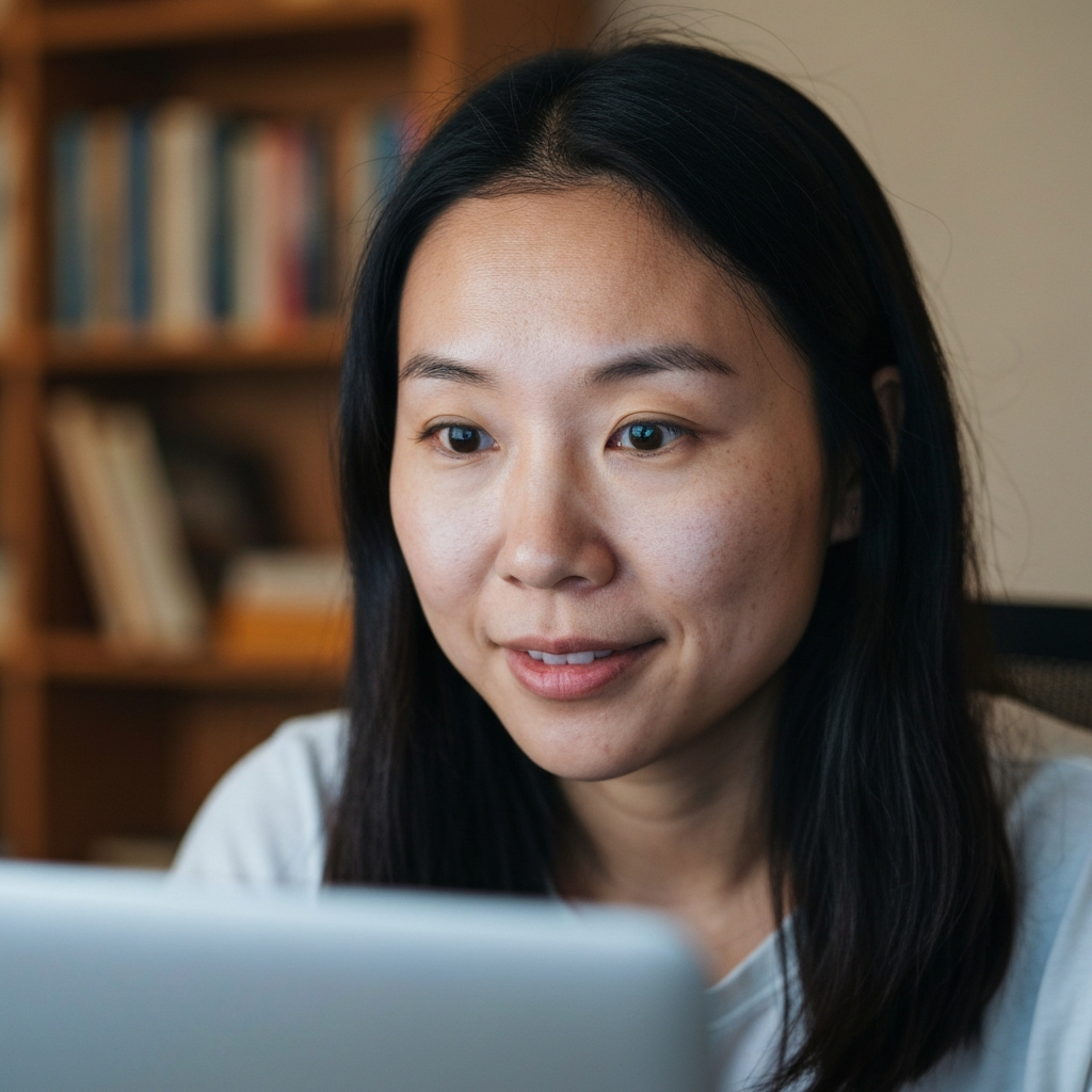 A candidate thoughtfully analyzing digital hiring trends and AI-driven screening processes.