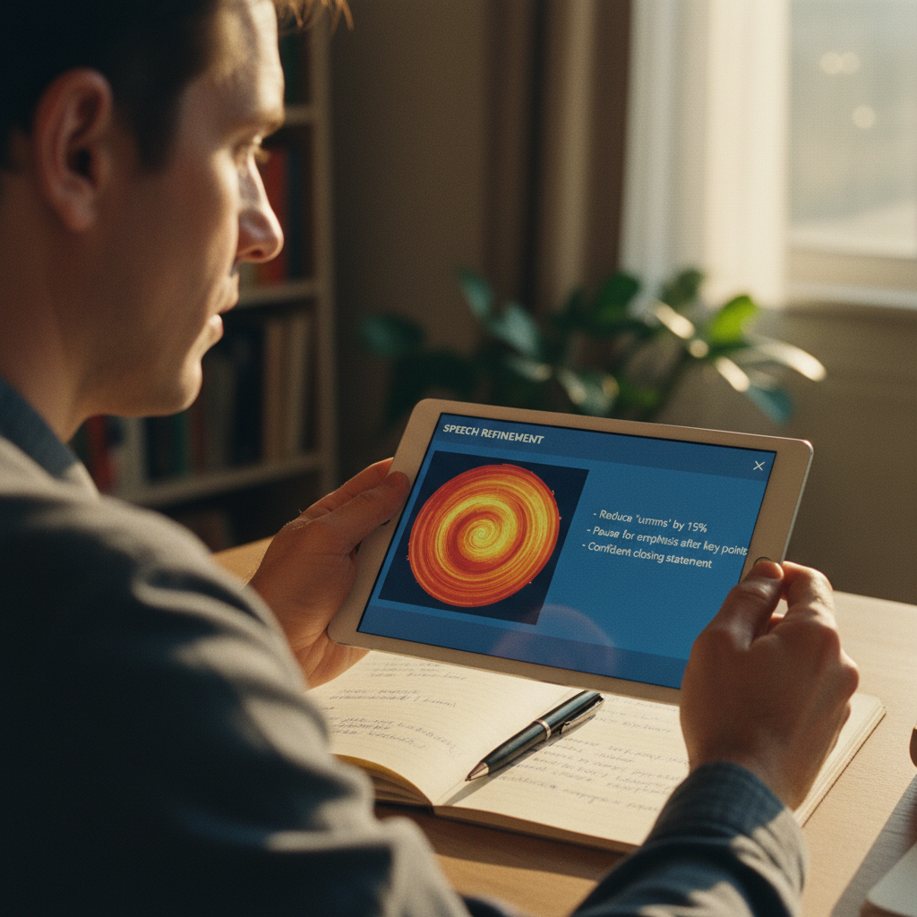 Reviewing detailed AI performance insights to refine interview strategies and techniques.